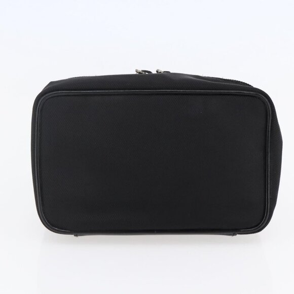 GUCCI Bamboo Vanity Hand Bag Nylon Black Silver Auth - Picture 6 of 16